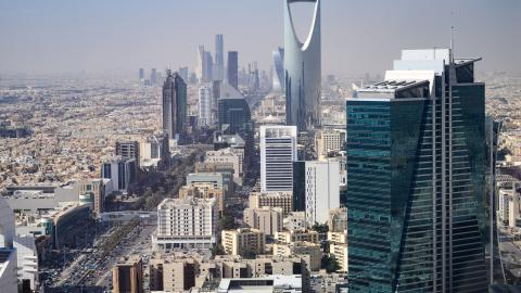 Riyadh’s city center is seen on February 3, 2025. (Getty Images)