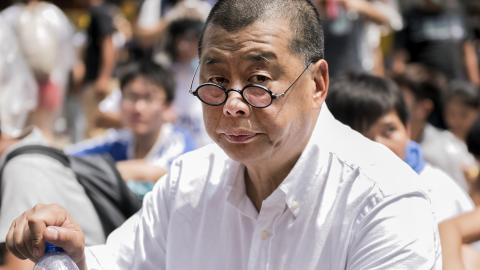 Jimmy Lai attends a rally in Hong Kong on September 28, 2014. (Getty Images)