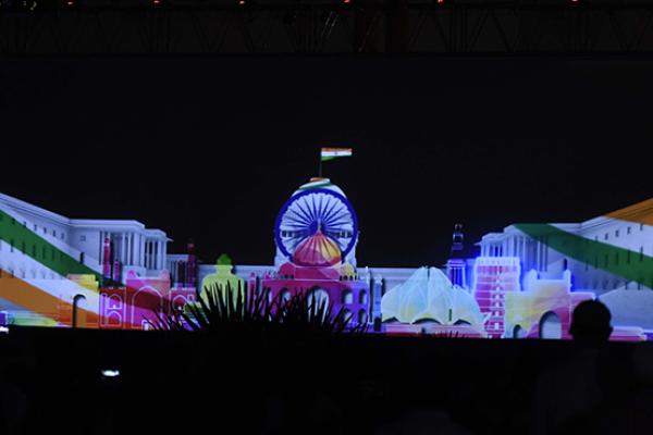Multimedia show marking India's 70th year of independence, New Delhi, August 11, 2017 (Sonu Mehta/Hindustan Times via Getty Images)