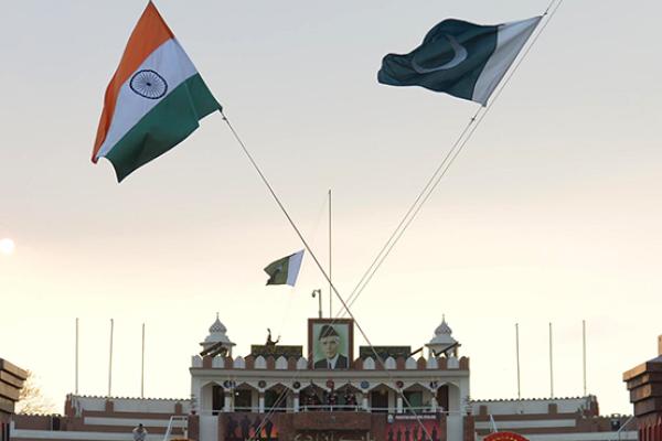 The India-Pakistan border at Wagah, February 20, 2017 (NARINDER NANU/AFP/Getty Images)