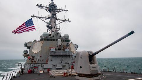  The guided-missile destroyer USS Barry (DDG 52) conducts routine underway operations. Barry is forward-deployed to th