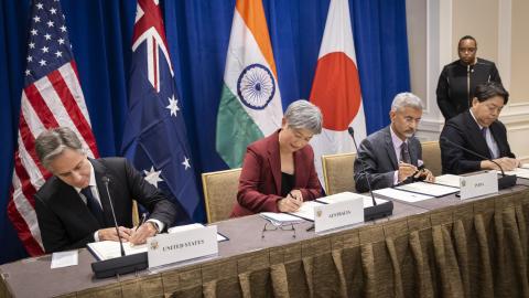 Quad meeting held at the Lotte Palace Hotel in New York, on the 23rd of September 2022. From 21 to 23 September 2022, the SDG Action Zone will take place during the High-level Week of the UNGA. Senator, the Hon. Penny Wong, Australian Minister for Foreign Affairs attended. The seventy-seventh session of the General Assembly under the theme, “A watershed moment: transformative solutions to interlocking challenges”.