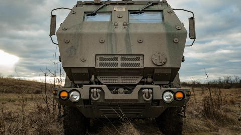 A view of cabin of M142 HIMARS launcher which stands in the field on December 29, 2023 in Unspecified, Ukraine. M142 HIMARS proved to be a highly effective weapon, striking targets both on the front line and deep in the Russian rear. (Photo by Serhii Mykhalchuk/Global Images Ukraine via Getty Images)