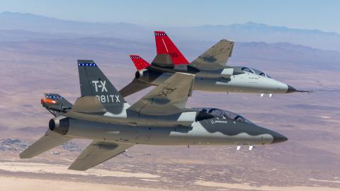 An additional T-7A Red Hawk and BTX-1 prototype aircraft arrived at Edwards AFB on August 21, 2024, to enhance the overall T-7A flight test program. 416th FLTS Commander Lt Col. Charles Brantigan and T-7A Integrated Test Force Director Lt Col. Jonathan Aronoff accompanied Boeing test pilots in ferrying the aircraft from the manufacturing site in St. Louis, Missouri.