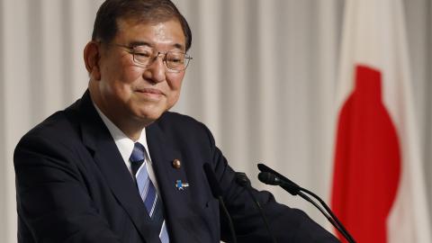 The newly elected leader and sitting chairperson of the Liberal Democratic Party (LDP), Shigeru Ishiba, speaks at a press conference following his election on September 27, 2024, in Tokyo, Japan. (Photo by Kim Kyung-Hoon - Pool/Getty Images)