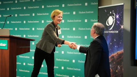 Congressman Doug Lamborn (R-CO) and Major General Heather Pringle, USAF (Ret.), discussed American hypersonic missile development with Hudson’s Rebeccah Heinrichs.