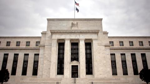 The Federal Reserve building on January 22, 2008, in Washington, DC. (Chip Somodevilla via Getty Images)