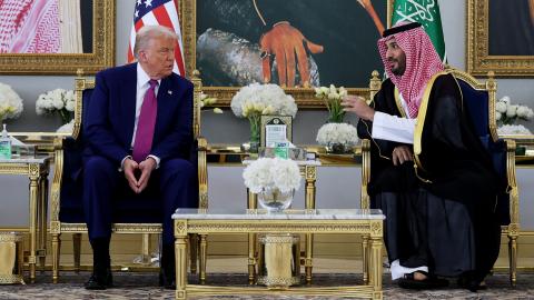 Donald Trump meets with Saudi Crown Prince Mohammed bin Salman on May 13, 2025, in Riyadh, Saudi Arabia. (Win McNamee via Getty Images)
