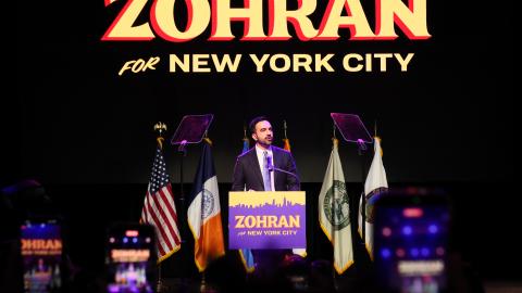 Zohran Mamdani delivers remarks at his election night watch party on November 4, 2025, in New York City. (Getty Images)