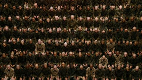 Recruits with Echo Company, 2nd Recruit Training Battalion, execute the Basic Swim Qualification on Marine Corps Recruit Depot Parris Island, S.C., May 13, 2024. Monitored by Marine Corps Instructors of Water Survival (MCIWS), the recruits are tested on their capabilities in the water.