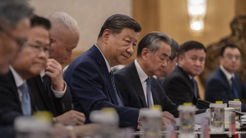 hinese President Xi Jinping looks on during a meeting at The Great Hall of the People on September 2, 2025, in Beijing, China. (Getty Images)