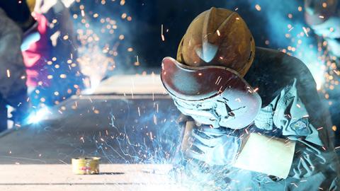 Steelworker in Huaibei, China, May 3, 2018