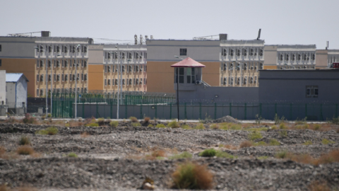 A facility believed to be a re-education camp where mostly Muslim ethnic minorities are detained in China's western Xinjiang region photographed on June 2, 2019. (Greg Baker/AFP via Getty Images)