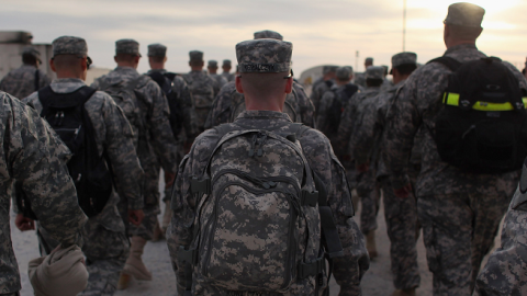 U.S. Army soldiers from the 2-82 Field Artillery, 3rd Brigade, 1st Cavalry Division, one of the last American combat units to exit from Iraq on December 15, 2011. (Joe Raedle/Getty Images)