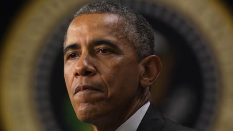 U.S. President Barack Obama at the South Court Auditorium of Eisenhower Executive Office Building in Washington, DC, May 11, 2015. (Alex Wong/Getty Images)