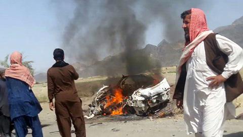 Aftermath of Balochistan drone strike believed to have killed Taliban leader Mullah Akhtar Muhammad Mansour, May 21, 2016 (AFP/Getty Images)