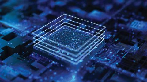 Artistic rendering of a computer processing chip (Getty Images).