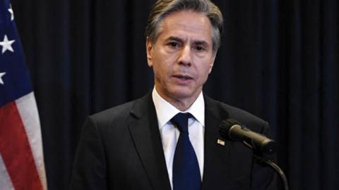 U.S. Secretary of State Antony Blinken delivers remarks on the Biden administration's Indo-Pacific Strategy in Jakarta in December 2021. (Getty Images)