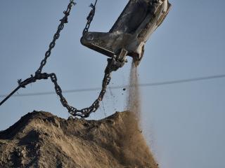 Bucket-wheel excavators mine rare earth materials on Ukrainian soil on February 25, 2025, in the Zhytomyr region of Ukraine. (Kostiantyn Liberov via Getty Images)